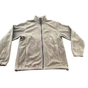 Columbia‎ Mens Full Zip Fleece Jacket Tan Brown Outdoor Hiking Layer Medium